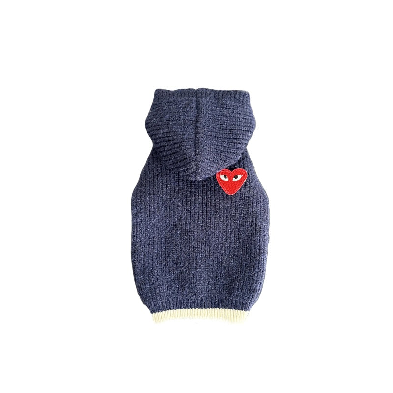 CDG x TB Heart Emblem Zip Hoodie