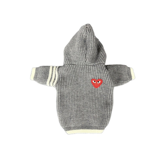 CDG x TB Heart Emblem Zip Hoodie