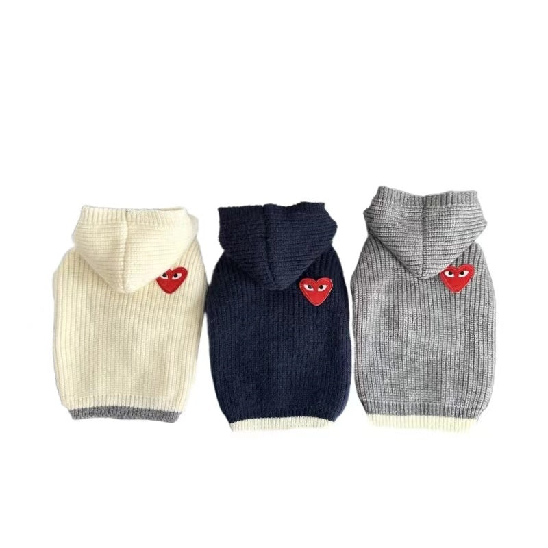 CDG x TB Heart Emblem Zip Hoodie
