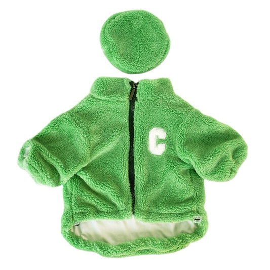 Celine Dog Sherpa Jacket Set