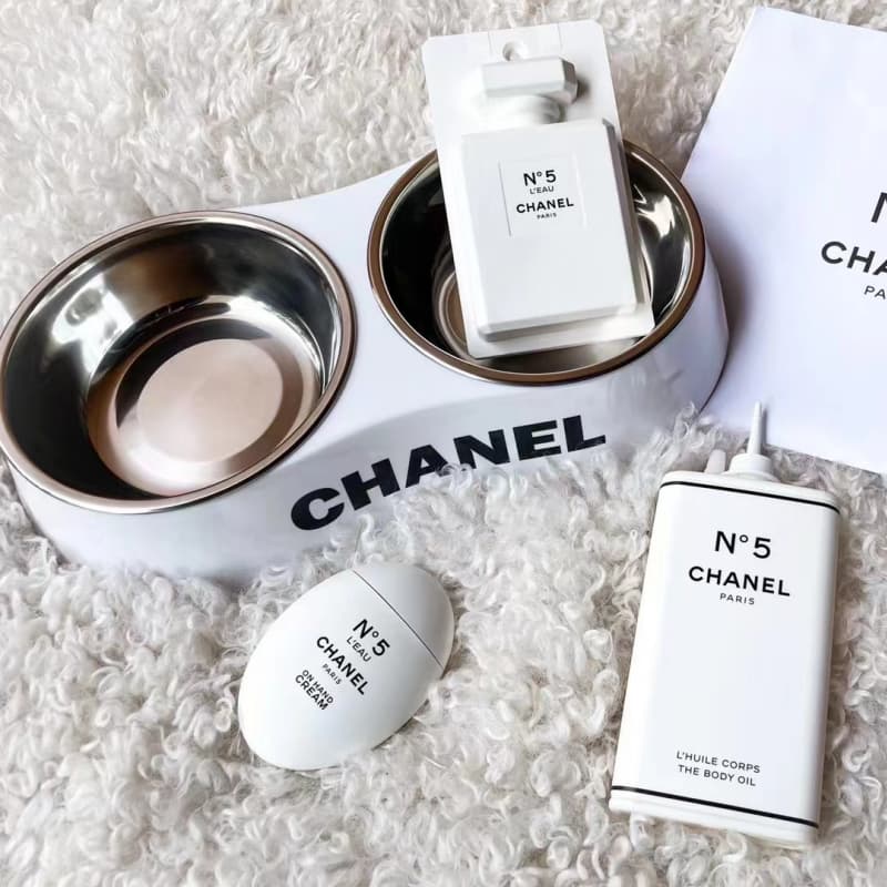 Chanel Dual Dog Bowl Set