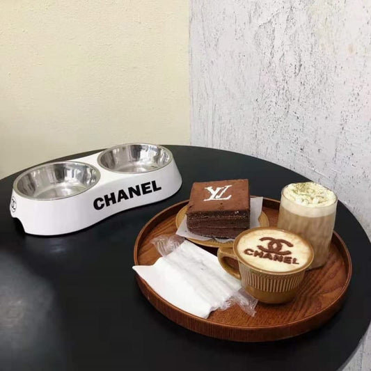 Chanel Dual Dog Bowl Set