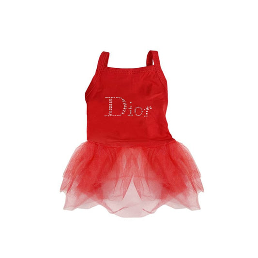 Dior Dog Dress with Rhinestone DIOR Logo