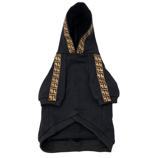 Fendi FF Monogram Dog Hoodie with Signature Stripes