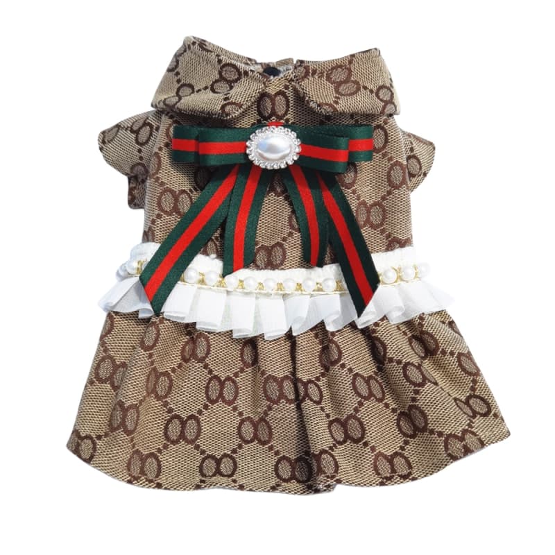 Gucci-Inspired Dog Dress