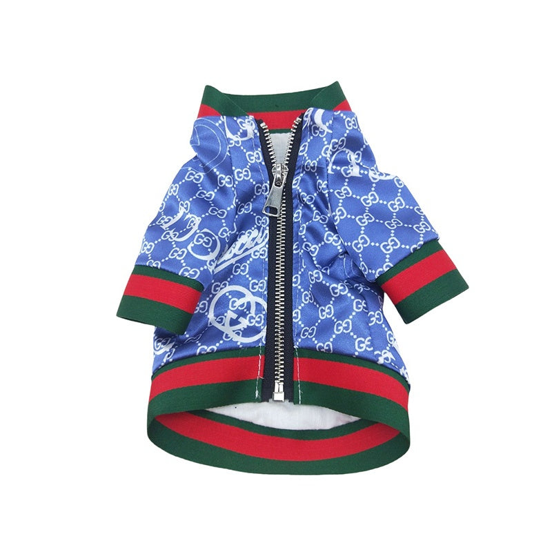 Gucci Blue GG Print Dog Jacket
