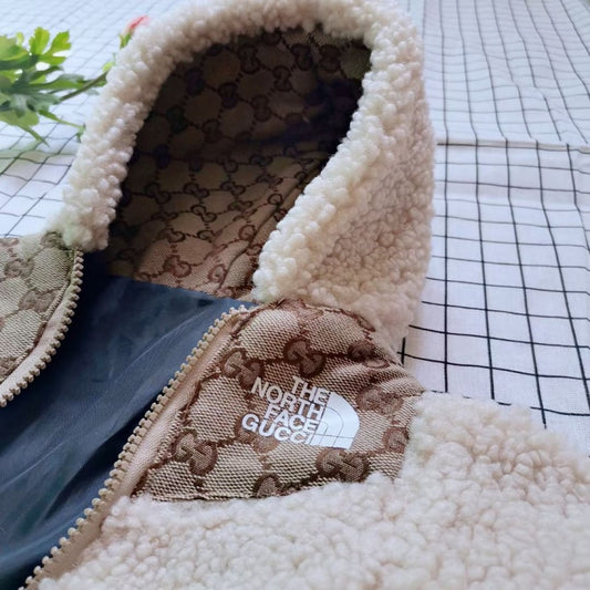 Gucci GG Monogram Dog Fleece Hooded Jacket