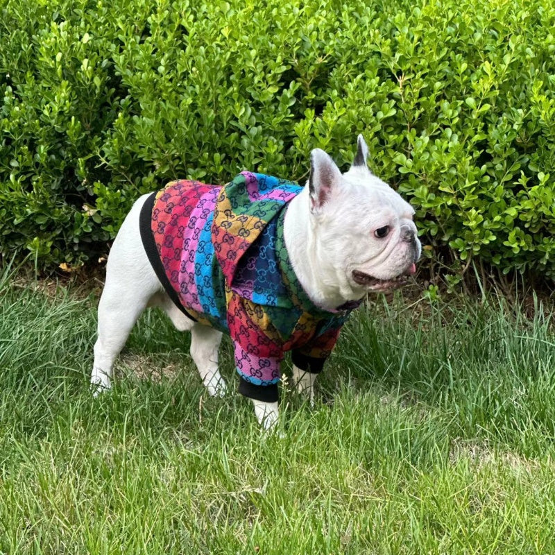 Gucci GG Monogram Striped Dog Jacket