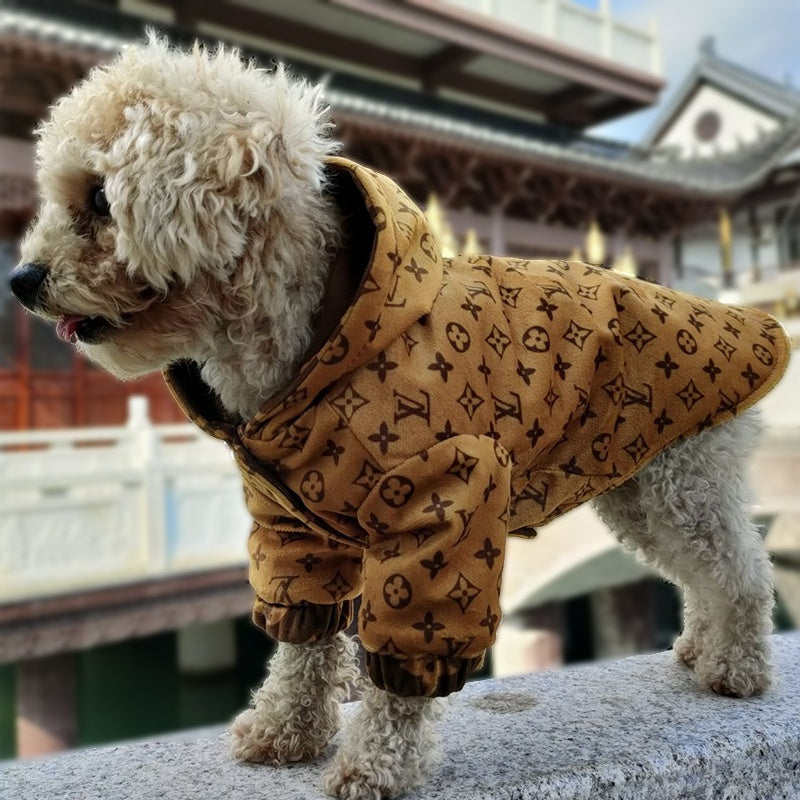 LV Monogram Reversible Dog Hooded Jacket
