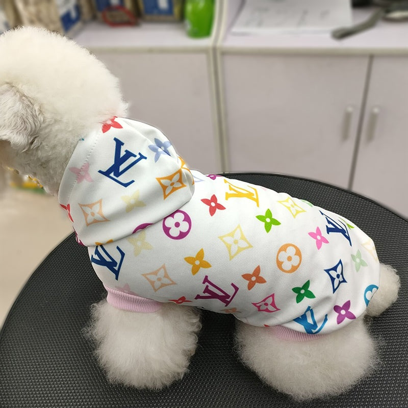 Louis Vuitton Colorful Monogram Dog Hoodie