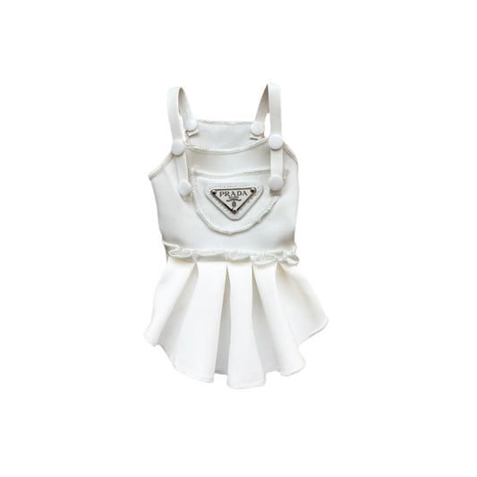 Prada Dog Dress with Pleated Skirt
