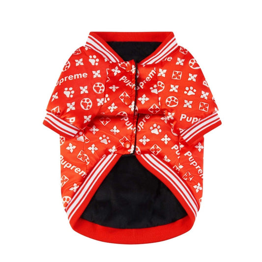 Pupreme x LV-Inspired Baseball Dog Jacket