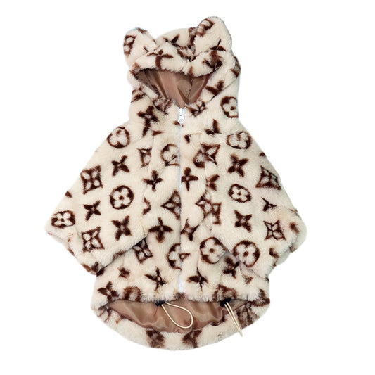 Louis Vuitton Jacket Monogram Print with Bear Ears Hood