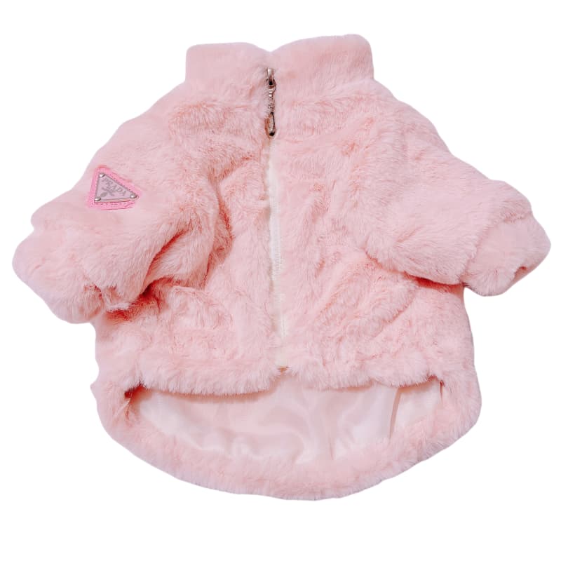 Prada Faux Fur Zipper Dog Jacket