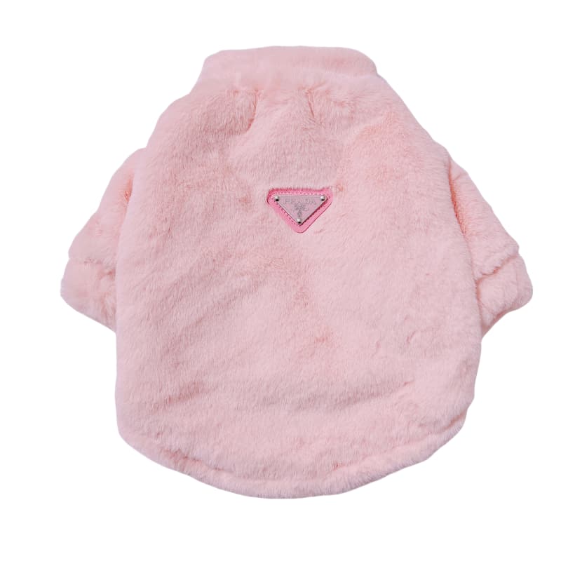 Prada Faux Fur Zipper Dog Jacket