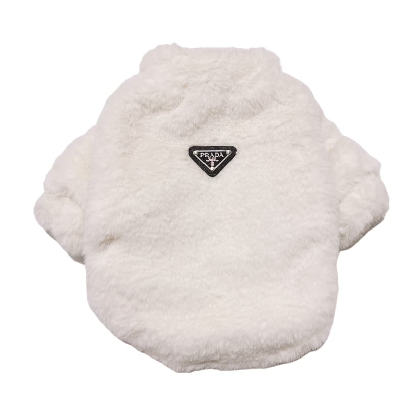 Prada Faux Fur Zipper Dog Jacket