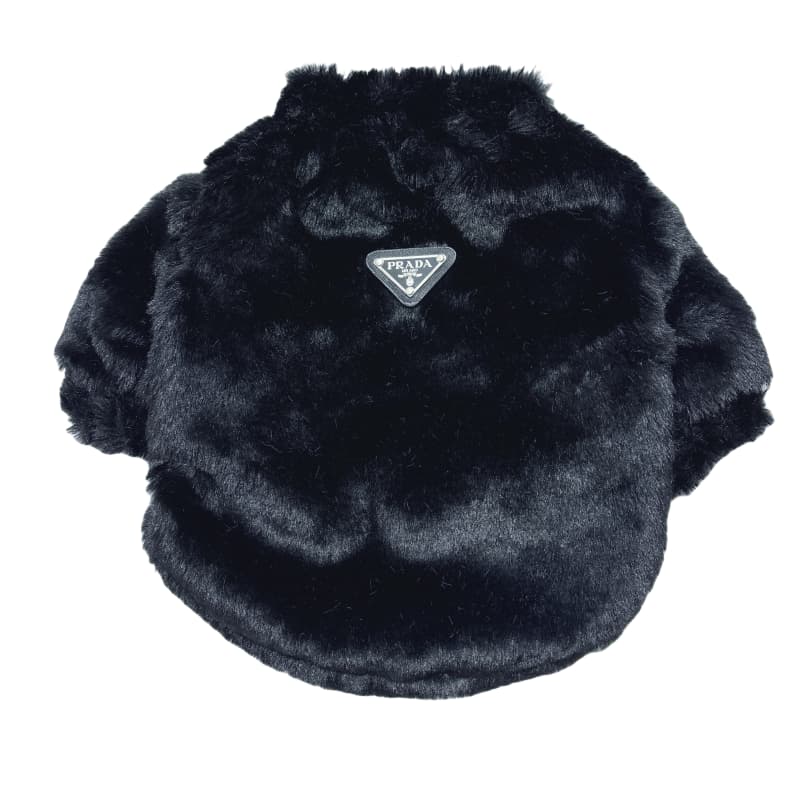 Prada Faux Fur Zipper Dog Jacket