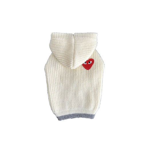 CDG x TB Heart Emblem Zip Hoodie