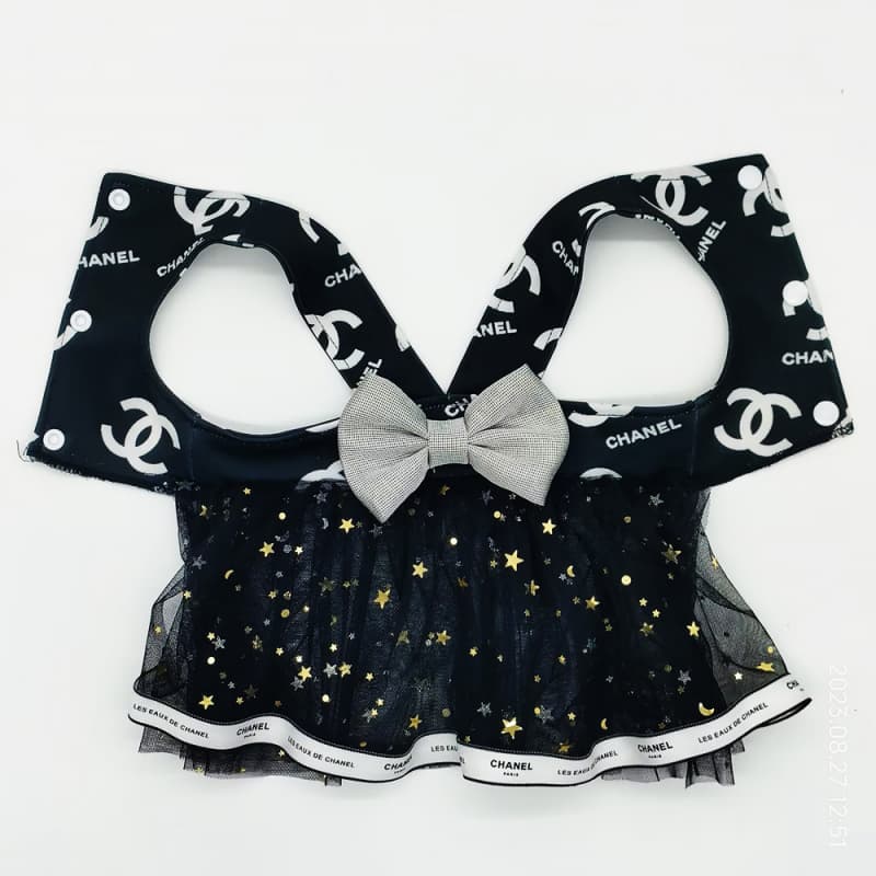 Chanel Dog Dress – CC Logo Pinafore with Tulle Star Skirt