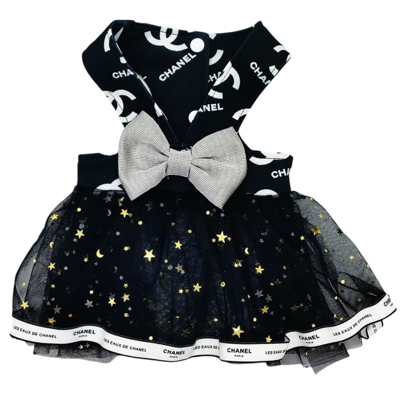 Chanel Dog Dress – CC Logo Pinafore with Tulle Star Skirt