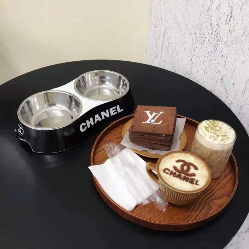 Chanel Dual Dog Bowl Set