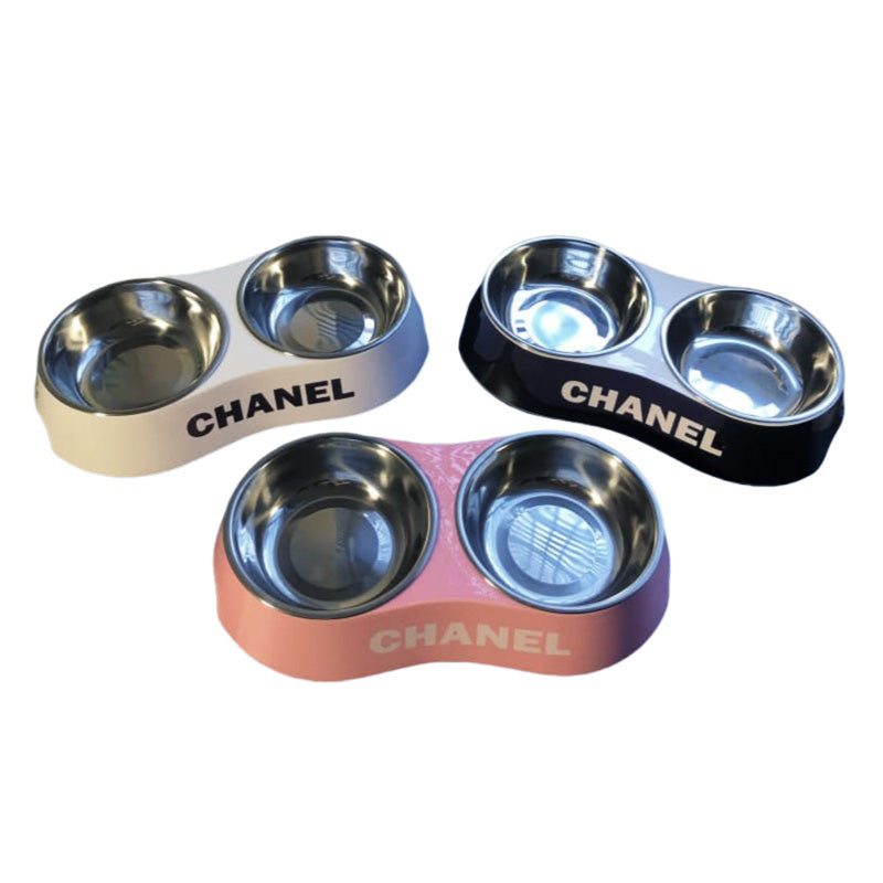 Chanel Dual Dog Bowl Set