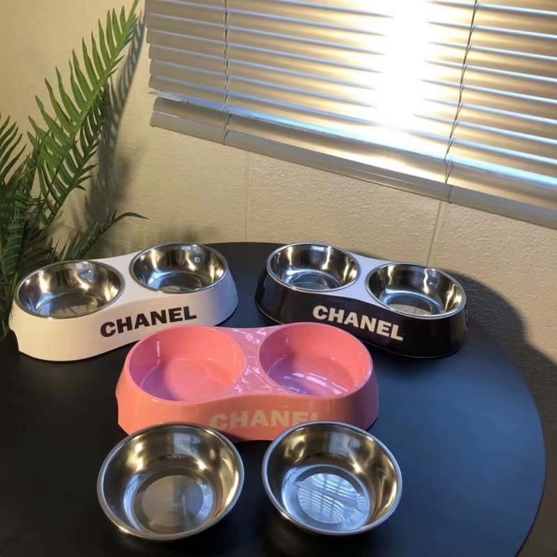 Chanel Dual Dog Bowl Set