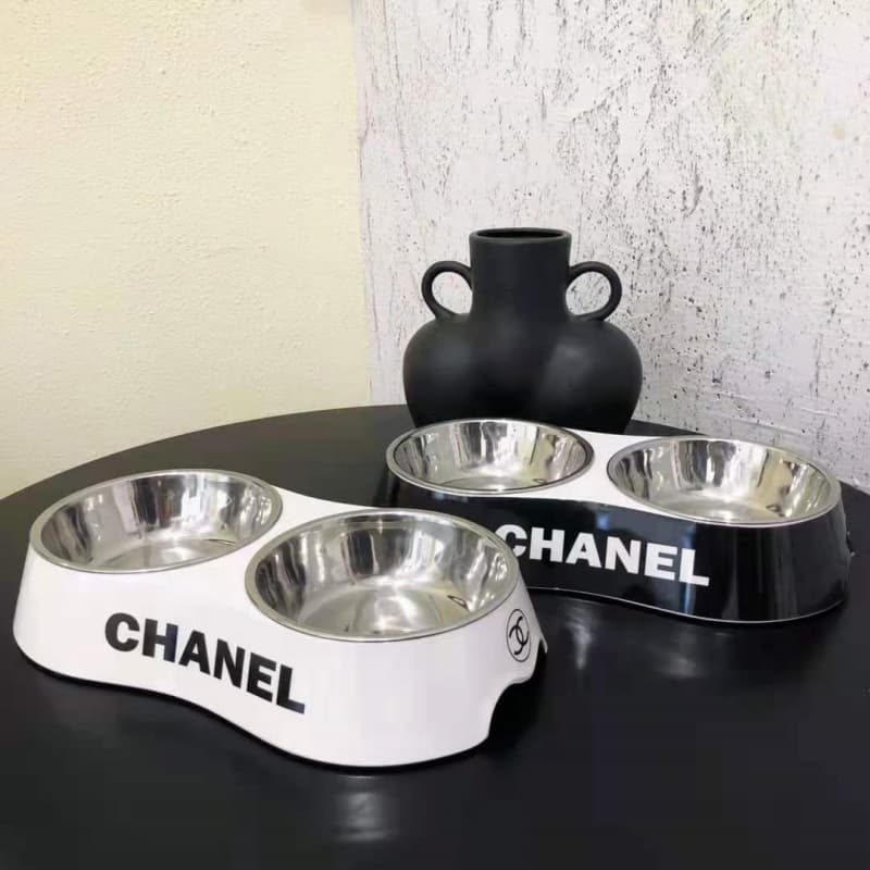 Chanel Dual Dog Bowl Set
