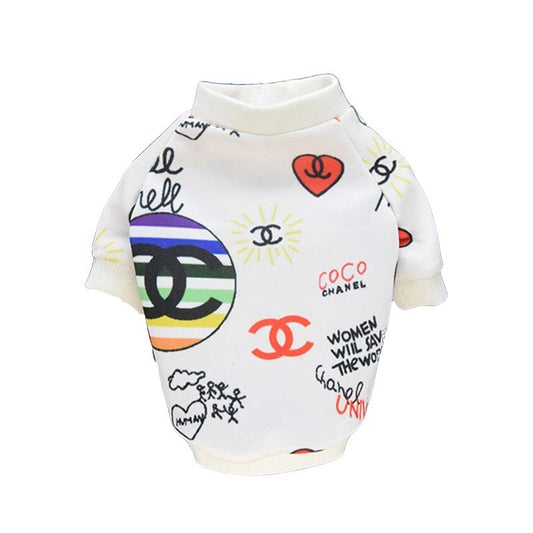 Chanel Graffiti Dog T-Shirt