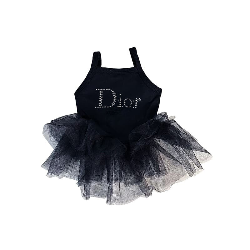Dior Dog Dress with Rhinestone DIOR Logo