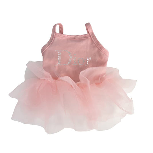 Dior Dog Dress with Rhinestone DIOR Logo