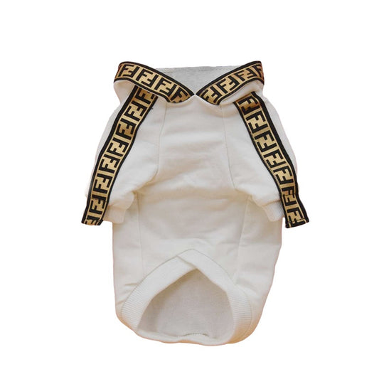 Fendi FF Monogram Dog Hoodie with Signature Stripes
