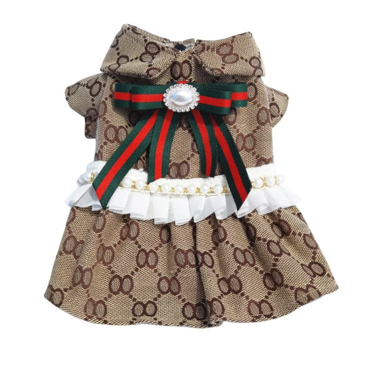 Gucci-Inspired Dog Dress