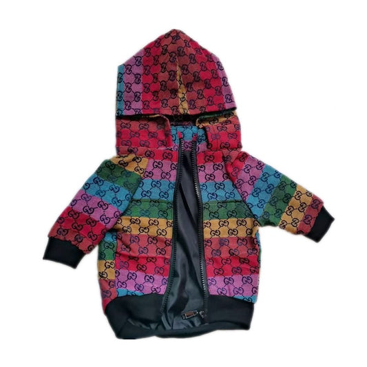 Gucci GG Monogram Striped Dog Jacket