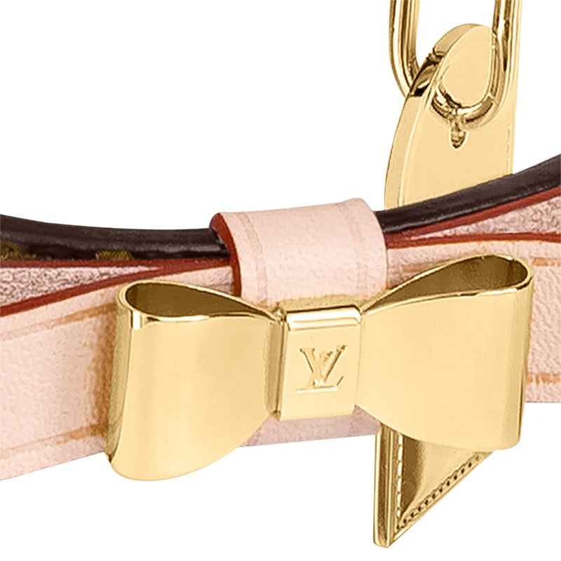 Louis Vuitton Monogram Dog Collar - Luxury Designer Pet Collar with Gold Hardware