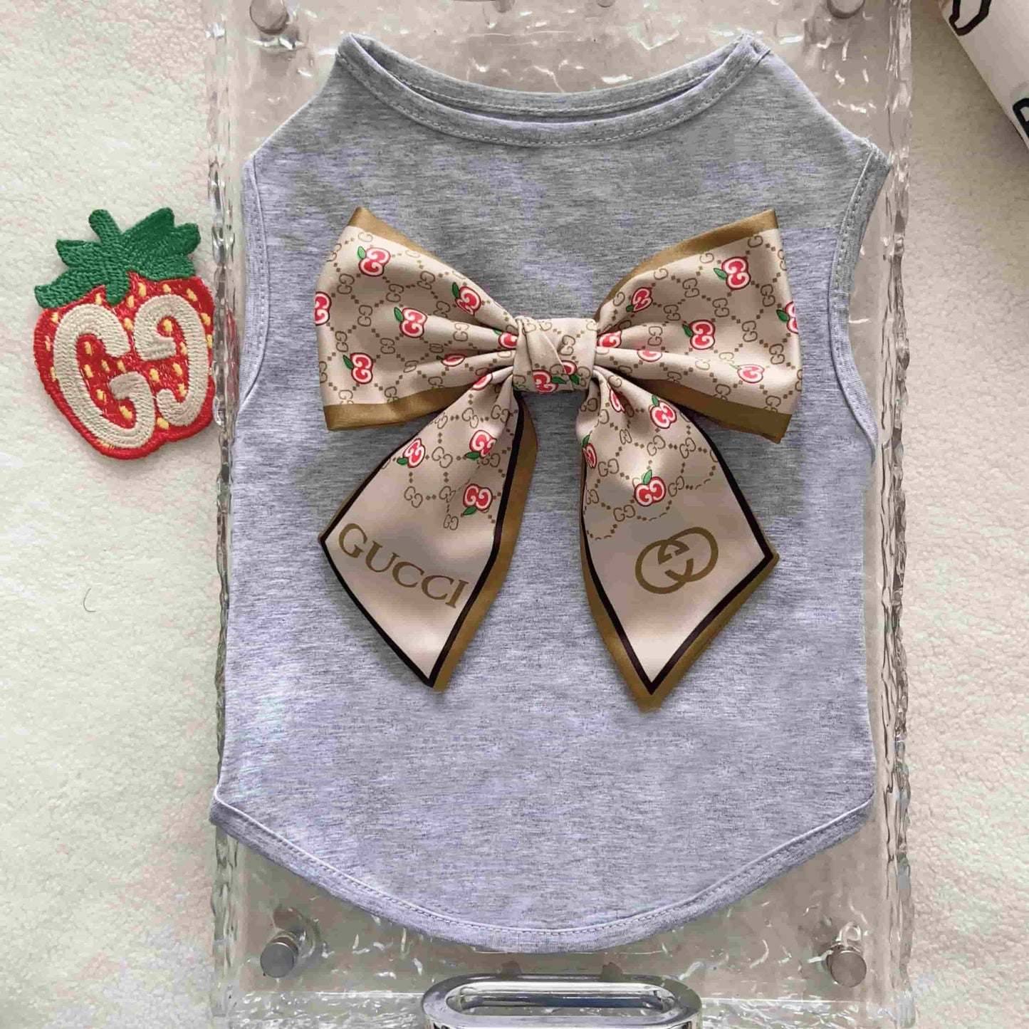 Gucci Inspired Bow Pet Vest