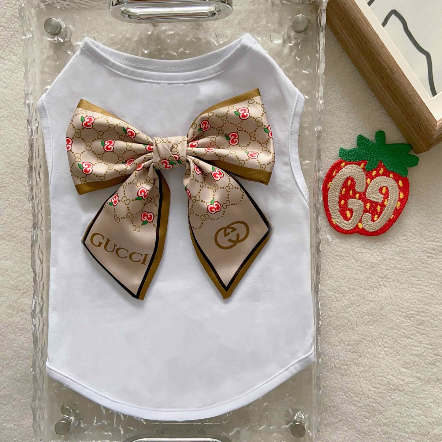 Gucci Inspired Bow Pet Vest