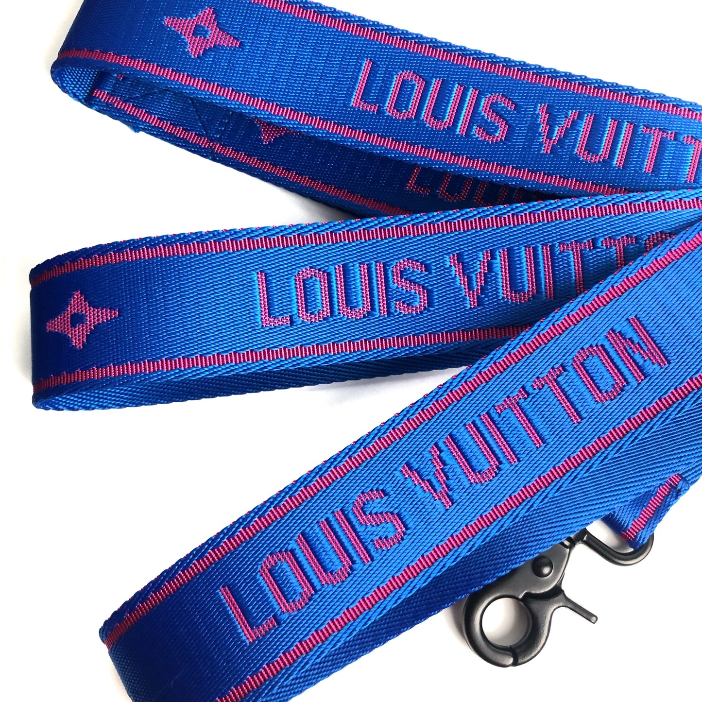 Louis Vuitton Inspired Dog Harness Set - Luxury Monogram Pet Harness with Matching Collar & Leash