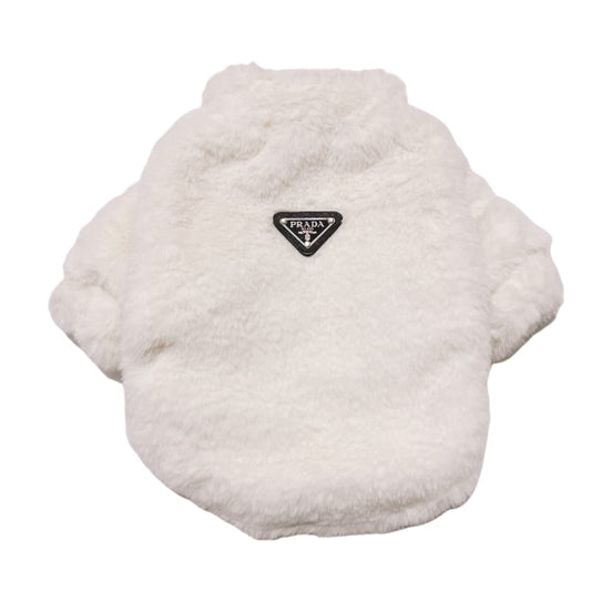 Prada Faux Fur Zipper Dog Jacket