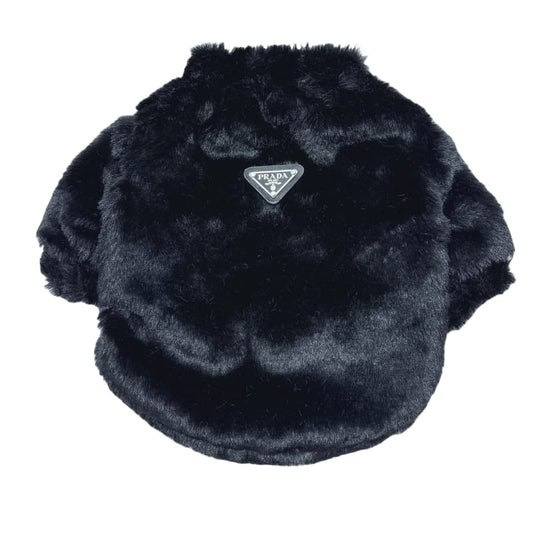 Prada Faux Fur Zipper Dog Jacket